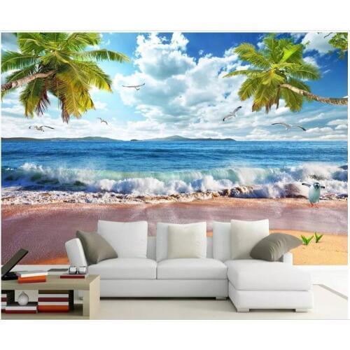 3d wallpaper custom photo on the wall Beach Spray Hawaii Seascape View background home decor living room wallpaper for walls 3 d