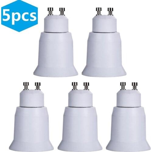 5PCS/Lot GU10 to E27 Base Screw Light Lamp Bulb Holder Adapter Socket Converter High Quality Lamp Holder Converter Dropshipping