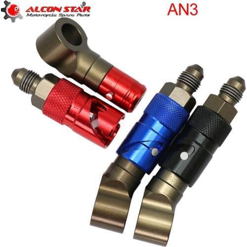 Alconstar- Aluminum Motorcycle AN3 Brake Caliper Quick Removal Cover Brake Line Connector For Yamaha for BMW for Suzuki KTM