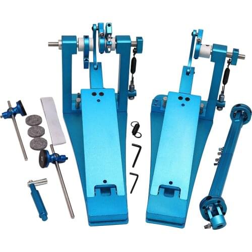 Aluminium alloy drum pedal double pedal blue color high quality