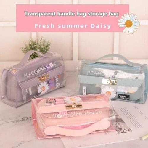 Free shipping Trendy girl multifunctional transparent storage bag, pencil case, cosmetic bag, handbag, wallet, key case