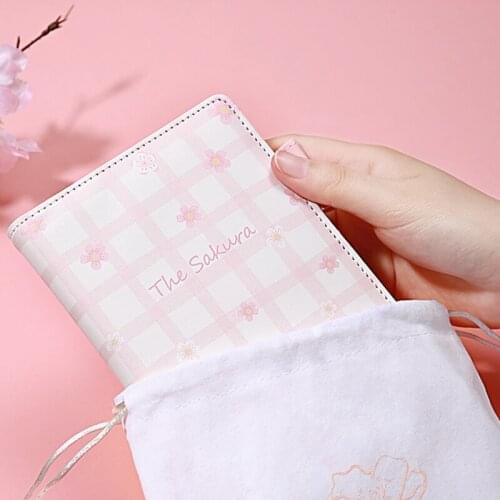Cherry Blossoms Notebook A6 Sakula Notepad Notebook w/ 2 Pen Holders Study Notebook School Office Stationary