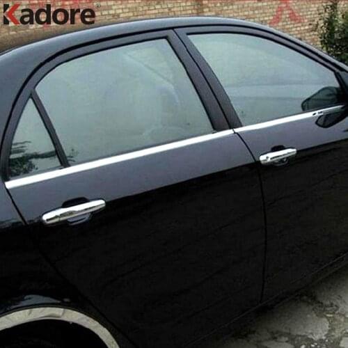 For Mitsubishi Lancer 2008 2009 2010 2011 2012 2013 2014 Stainless Steel Car Window Frame Moulding Cover Trim Car-styling