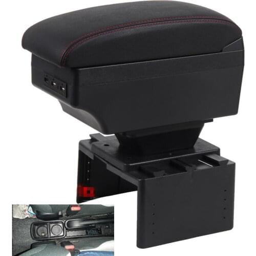 For Toyota Vitz armrest box Charging heighten Double layer