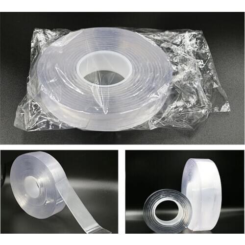 1M/3M/5M Home Nano Magic Tape Double Sided Tape Transparent No Print Reusable Waterproof Adhesive Stickers Easy Remove Cleanable
