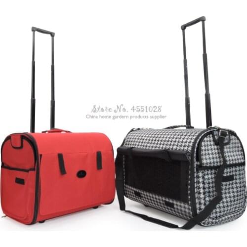 Breathable Pet Nest with Wheel Lever Panoramic Skylight Carrier Cat Dog Travel Pet Package Dog Travel Bag Pet Backpack