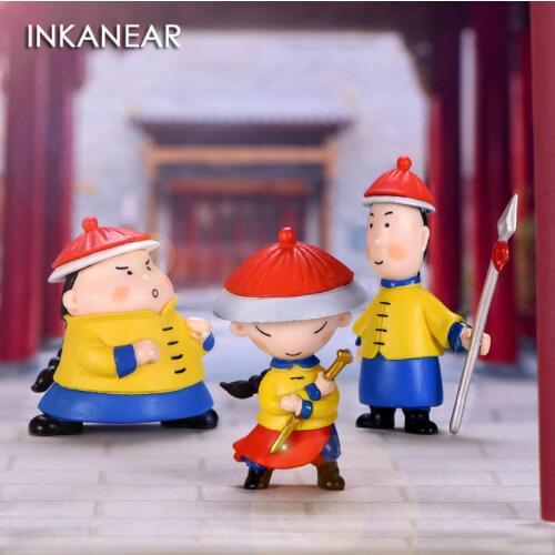 Chinese Traditional Style Guard Soldier Costume Royal Palace Souvenir Gift Doll Figurines Pendant Miniature Ornament Home decor