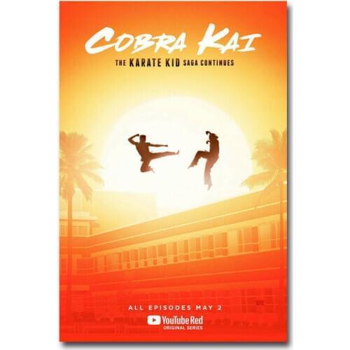 L0019 Cobra Kai TV Series Silk Fabric Poster Art Decor Indoor Painting Gift
