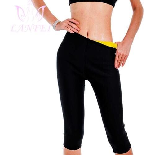 LANFEI Women Weight Loss Hot Neoprene Waist Trainer Sauna Sweat Pants Workout Thighs Slimming Capris Leggings Body Shaper Shorts