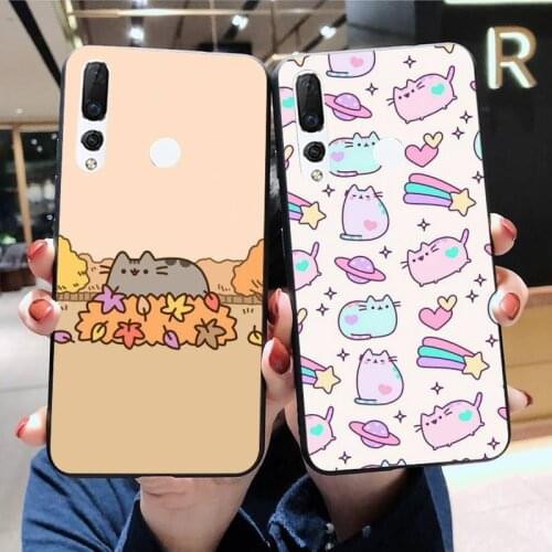 Cute Pusheen cat Phone Case Huawei Y6P Y8S Y8P Y5II Y5 Y6 2019 P Smart Prime Pro