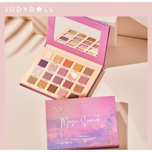 Judydoll California Magic Sunset Multipurpose Eye Shadow Palette 20 Colors Matte Shimmer Long Lasting Eye Makeup Cosmetic