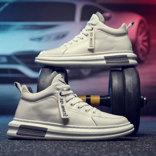 Casual Mens Shoes 2021 New Spring and Autumn Sports Shoes High Quality Solid White Shoes Casual Shoes Zapatillas Hombre