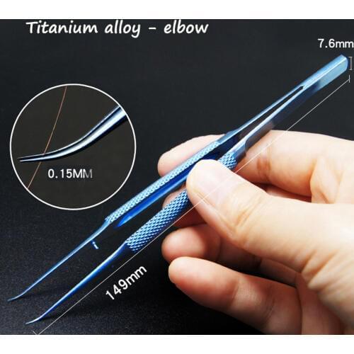 Straight or Elbow tweezers Titanium Alloy Fly line fingerprint Tweezers for Phone copper wire repair clip jumper line 0.15MM