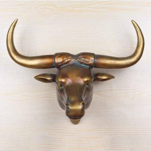 RETRO RESIN NGAU TAU DECORATION RESTAURANT WALL WALL MOUNT 7 DECORATIVE OBJECT SIMULATION CRAFTS