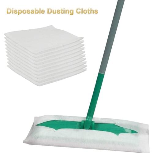 50pcs Enlarge Disposable Dusting Cloths Dry Sweeping Refills Dry Duster Cloths Mop Pads Floor Cloth Refills Electrostatic Cloths