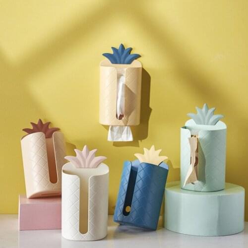 Tissue Boxes & Napkins Strawberry Bathroom Storage Box Wall Dispenser Punch Free Toilet Paper Case Decorative Tissue Boxes