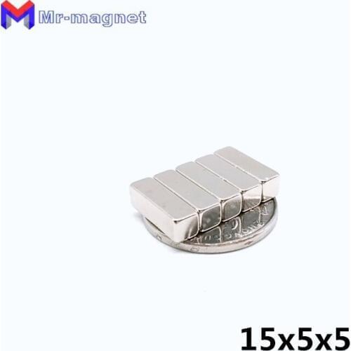 300Pcs 15x5x5 mm Super Powerful Small Magnet 15*5*5 Block Permanent Strong Magnetic Magnets 15mm x 5mm x 5mm