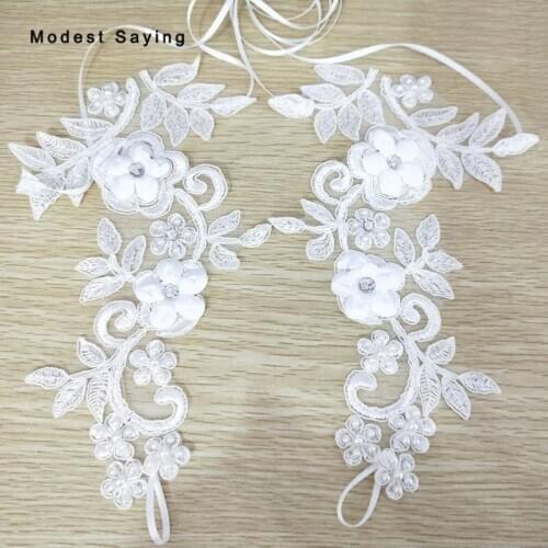 Unique One Pair Lace Appliqued Wedding Barefoot Wear Sandals 2018 Beach Bridesmaid Yoga Footwear Pearls Anklet for Bridesmaids