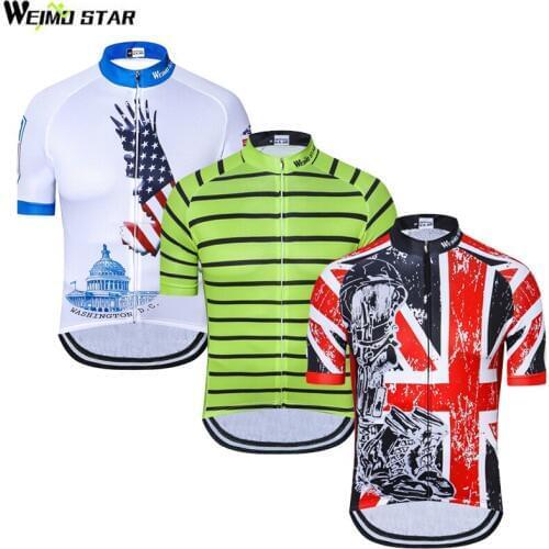 Weimostar USA Mens Cycling Jersey Bicicleta Short Sleeve Outdoor Sport Bicycle Cycling Clothing MTB Bike Jersey Ropa Ciclismo