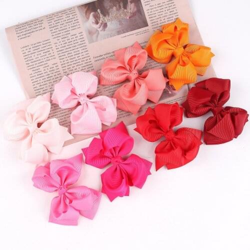 XIMA 1Piece 4inch Ribbon Hair Bows Hair Clips Bows Hairpins For Kids Girls Hairgrips Hair Accessories