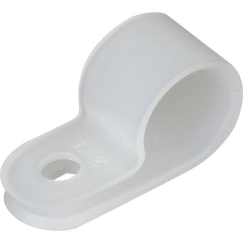 Uxcell R-Type Nylon White Cable Clamp Organizer Cord Clips for Wire Management Fit 12.7mm Dia Wire Hose Tube 31x12x16mm 45Pcs