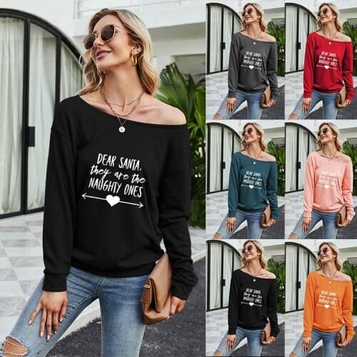 Womens round neck long-sleeved solid color cotton linen belt love pattern casual loose fashion T-shirt
