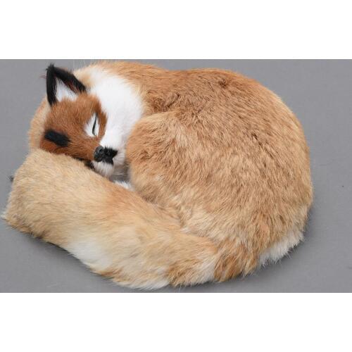 ZILIN Lovely Simulated Fox /Desk Decor Ideal Children Gift 27*27*12 cm