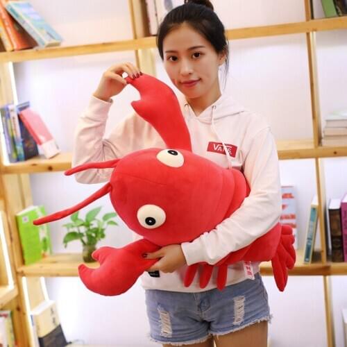 1pc big size Kawaii stuffed shrimp plush cushion soft plush pillows for kids gift party or home plush decoration