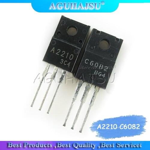 10PCS A2210 C6082 TO-220F 5Pairs (5pcs 2SA2210 + 5pcs 2SC6082) TO-220 new original
