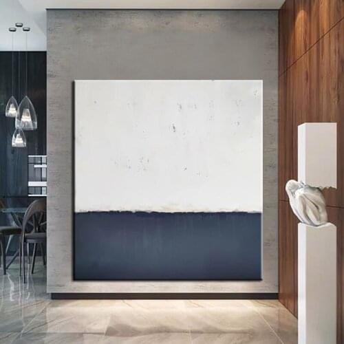 100% Hand-Painted Oil Painting Living Room Restaurant Modern Minimalist Nordic Abstract Art Large Porch Square Painting Decor