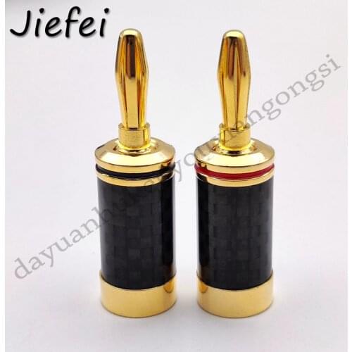 June 2019 New 2/4PCS Copper Speaker Banana Plug Adapter 4mm Wire Connector For Musical HiFi Audio Banana Connector