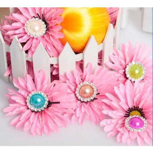 2018 Limited Sale 21mm 4/5" Round White Shank Rhinestones Diy Hair Interspersed Button Shiny Wedding Accessories 10pcs /pack