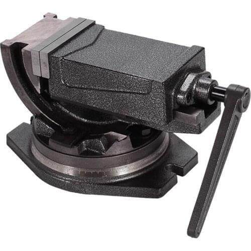 4 Inch Inclinable Angle Solid Flat Tongs 360 Degree Rotating Precision Taper Vise Universal Vise