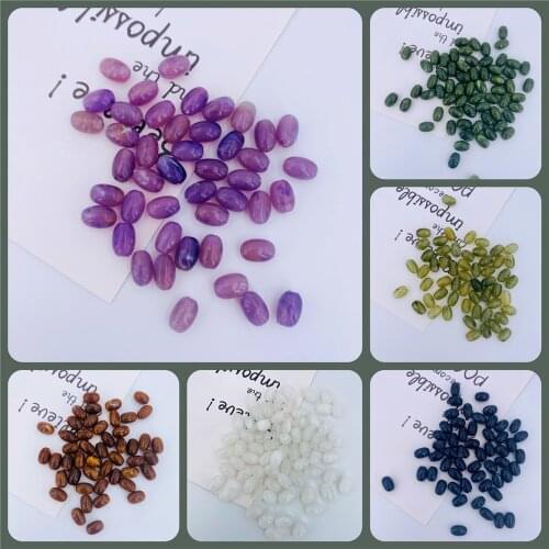 7*10mm Oval Acrylic Seed Beads Imitate Stone Spacer Beads, For Jewelry Making DIY Charm Bracelet Neckalce Earring Accessories