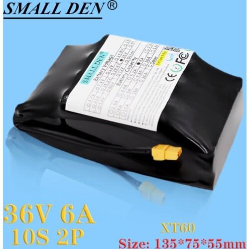 36 V 6Ah balance scooter battery 10S2P 36V 12000mAh built-in BMS, balance bike, unicycle, 18650 lithium battery pack