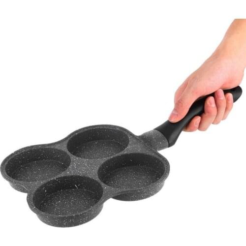 4-Cup Nonstick Egg Frying Pan Easy Clean Egg Cooker Omelet Pan For Breakfast Swedish Pancake Plett Stoves Cookware