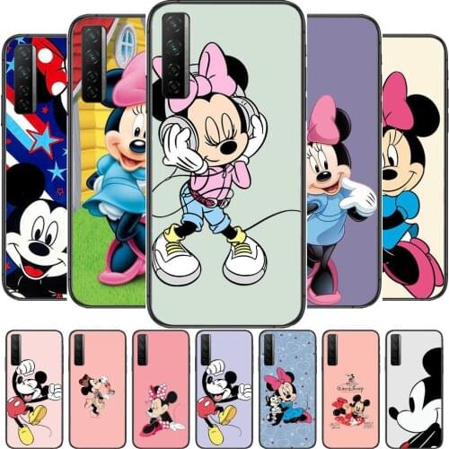 Jump Mickey Minnie Mouse Black Cover Phone For Samsung Galaxy A71 Case Galaxy A51 Cases A50 S20 plus 5g Soft Coque Shell