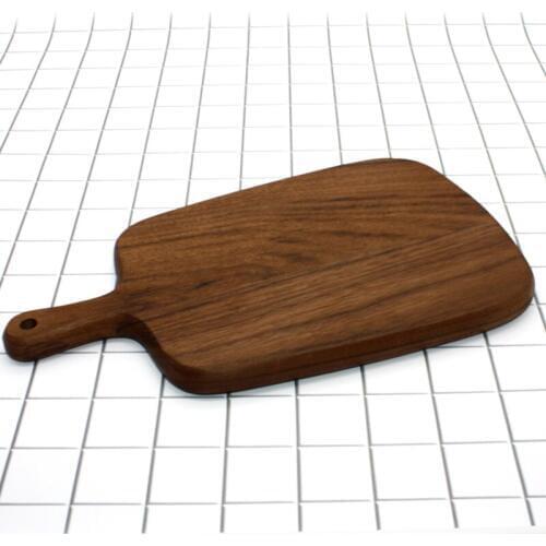 NHM 1 pcs Black Walnut Chopping Blocks Kitchen Food Plate Wooden Pizza Bread Whole Wood Tray Cutting Board