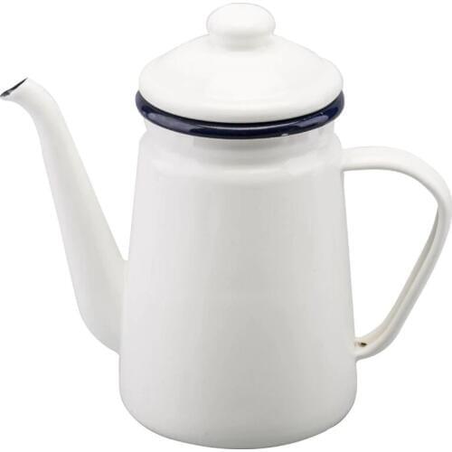 1.1L Enamel Coffee Pot Green Or Blue Hand Tea Kettle Induction Cooker Gas Stove Universal