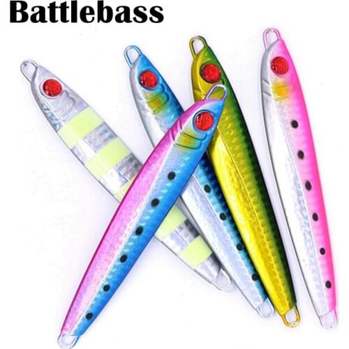 BATTLEBASS Jack Eye Strush 60g 80g 1pcs/lot Artificial Baits Jigging Lure Fishing Jigs Metal Jigs Jigging Lure Casting Jig Lure