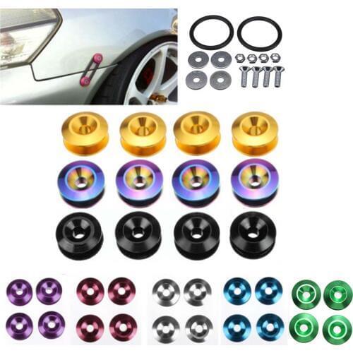 Aluminium Alloy 4pcs/Set Car Truck Quick Release Kit Tool For Bumper Trunk Set Quick Release Fastener Bumper Fastener