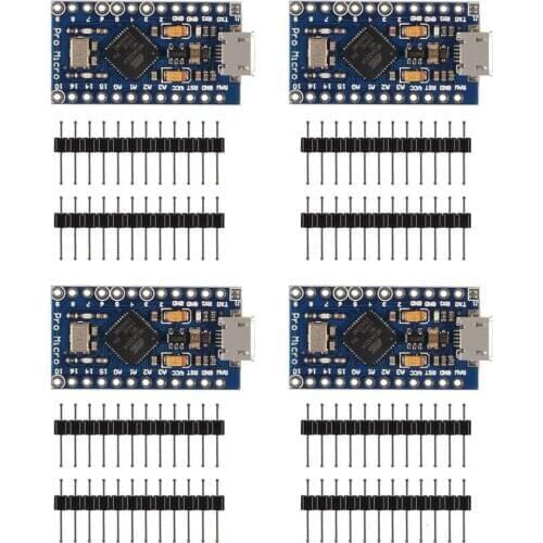 Pro Micro Atmega32U4 5V 16MHz Bootloadered IDE Micro USB Pro Micro Development Board Microcontroller Compatible with