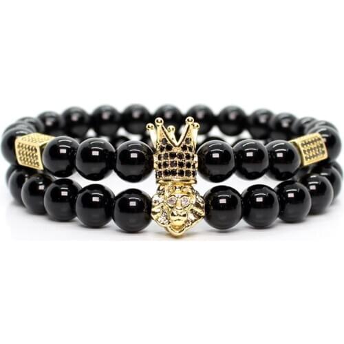 Lion Bracelet Set Men Jewelry Pulseras Pulseira Masculina Beads Jewellery Bracelets For Pulsera Hombre Armband Para Hombre
