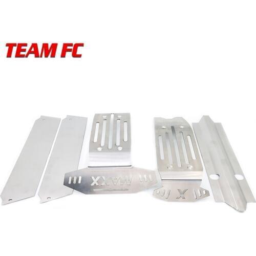 1:5 X-MAXX XMAXX Metal Chassis Armor Suit Upgrade stainless steel skid plate kit chassis armor protection plate for RC car