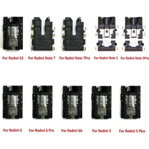New Ear Earphone Port Connector Headphone Jack Audio Flex Repair Parts For XiaoMi Redmi S2 Note 7 6 6A 5 Pro Plus
