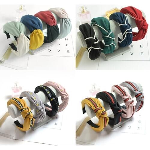 LIMARIO New Fashion Cross Hairband Headband Turban for Women Lady Wide Plastic Hair Hoop Bezel Hair Bands Accessories