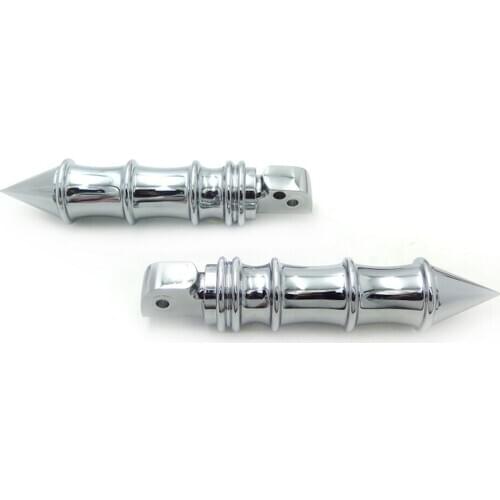 Aftermarket free shipping motorcycle parts Spike Bamboo Footpegs For Yamaha V-Star 1000 650 Royal Star V-Max Virago Stryker CHRO