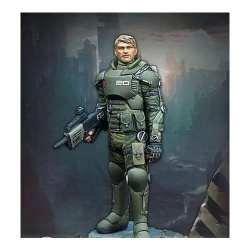 1:24 Resin Figure Model Kit Unassambled Unpainted G066 (Have a helmet NO BASE)