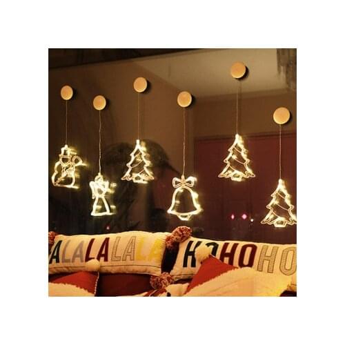 Christmas LED decorative lights Christmas tree sucker lamp room window Pendant pentastar Christmas Eve Festival elk