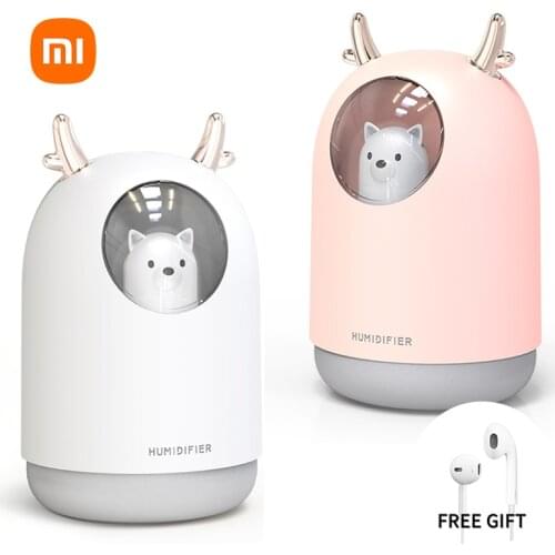 Xiaomi Youpin Air Humidifier Aroma Essential Cute Pet New Ultra-Silent Room Car LED Night Lamp Air Purifier Fresher Mist Maker